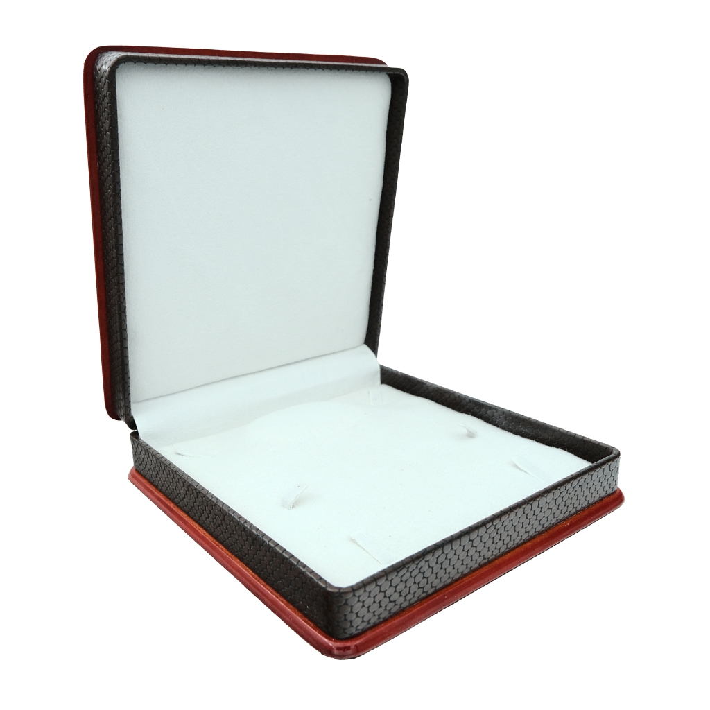 تيومان - مجموعة صناديق خشبية كبيرة الحجم مغلفة بالجلد مقاس 23 × 22 سم