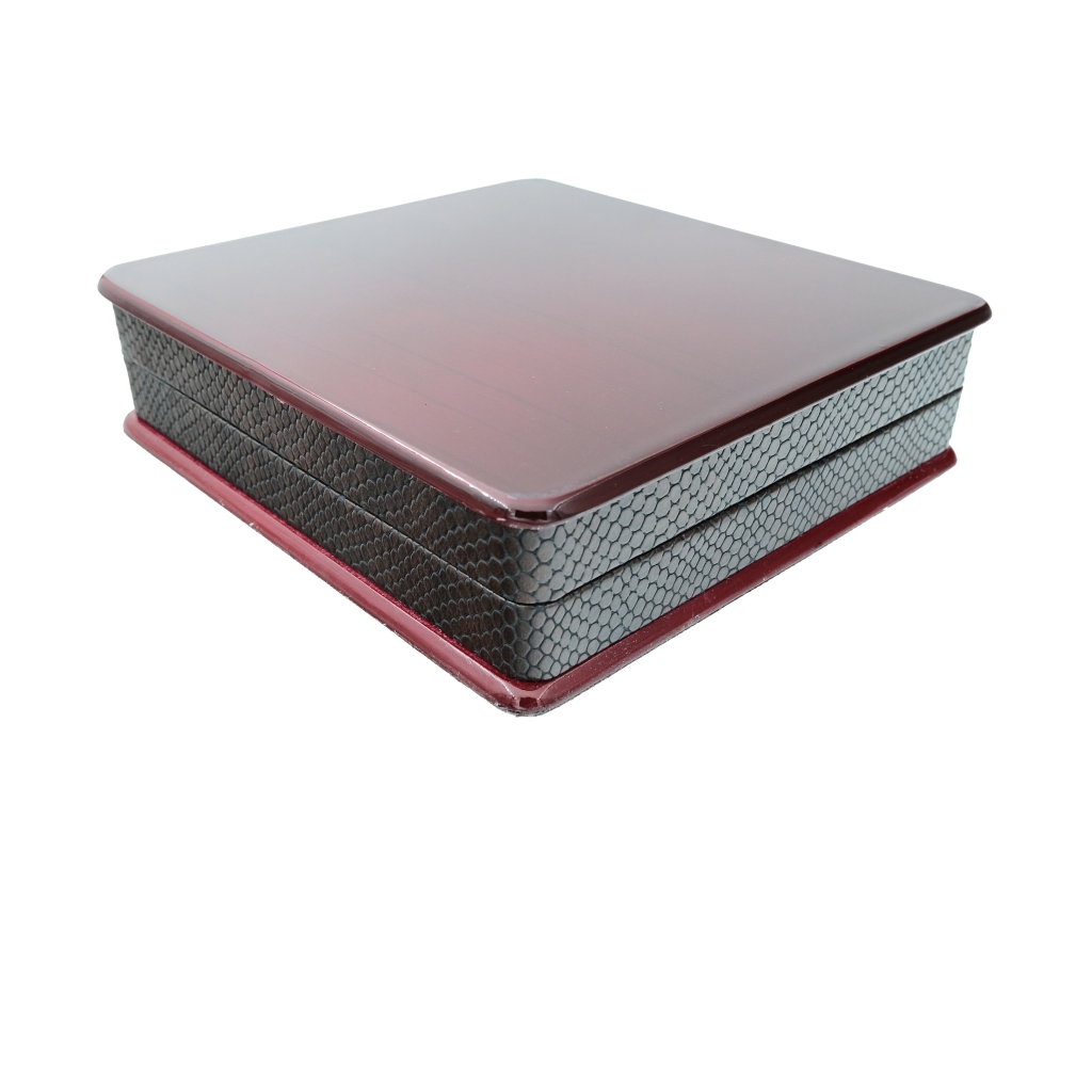 Togay - Wooden Leather Coated Large Size Set Boxes 23x22cm