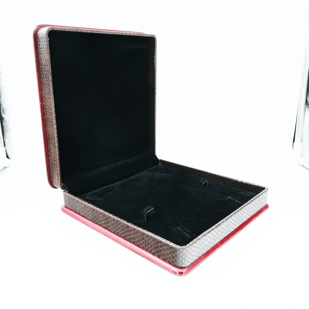 Togay - Wooden Leather Coated Large Size Set Boxes 23x22cm