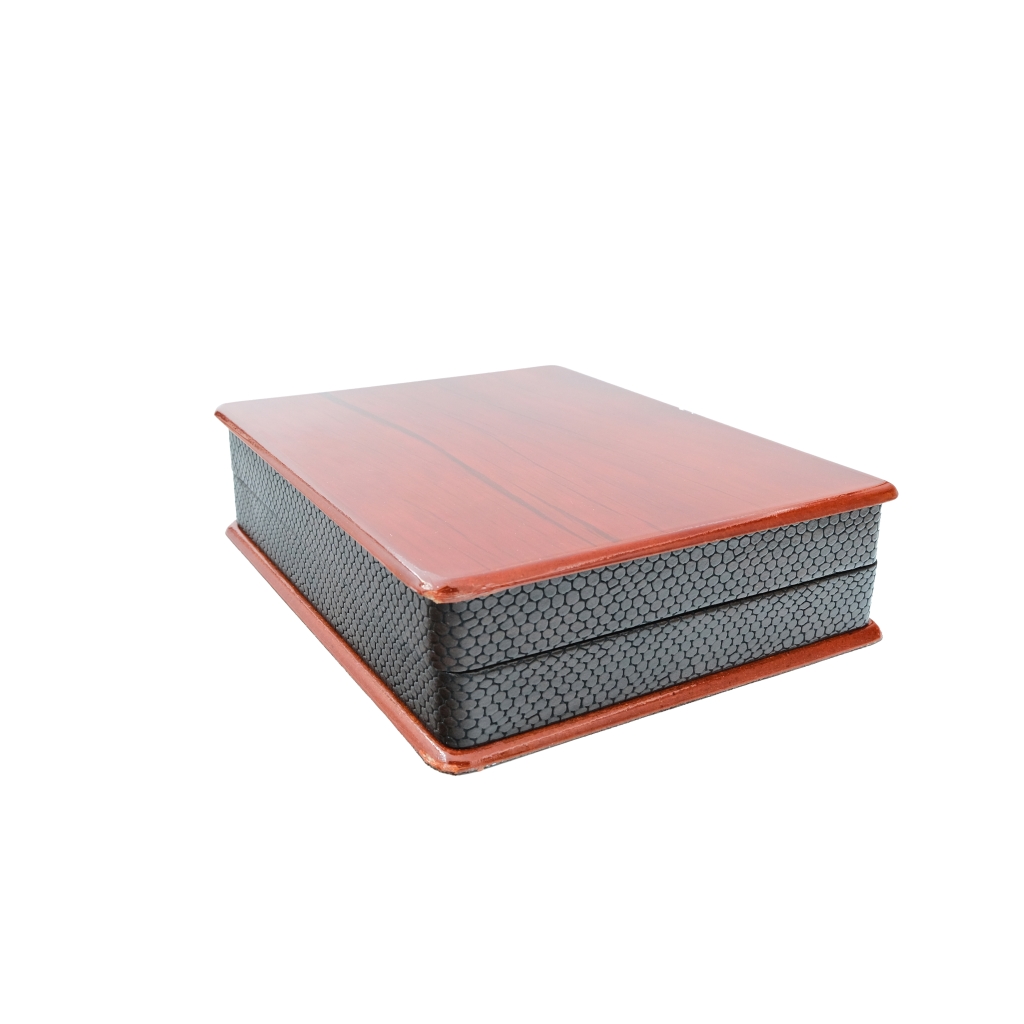 Toraman - Wooden Leather Coated Large Size Set Boxes 27x22cm