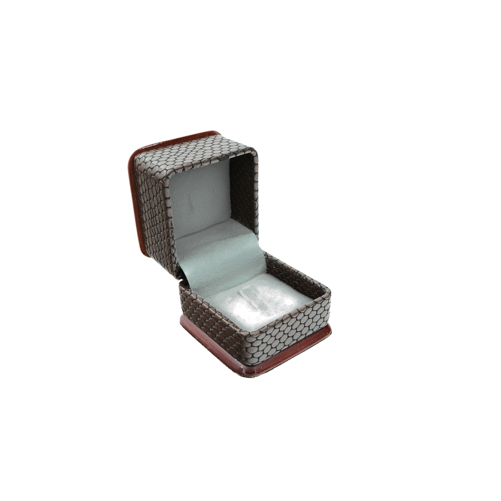 أميراي - صندوق خاتم خشبي مغطى بالجلد مقاس 7x7 سم