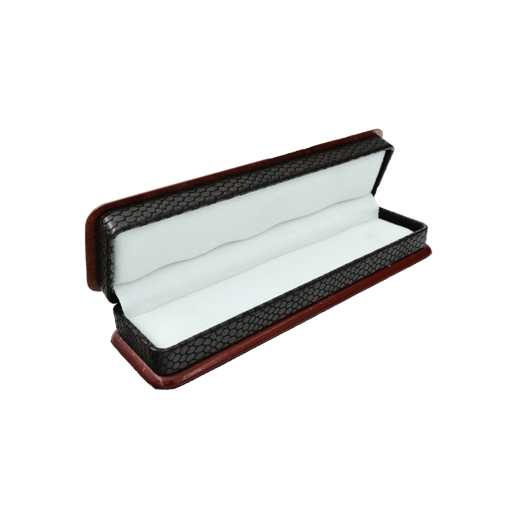 بارسبي - سوار خشبي مغطى بالجلد وصندوق مسبحة مقاس 7×24 سم