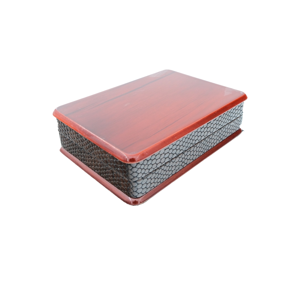 Salman - Wooden Leather Covered Medium Size Set Box 14x18cm