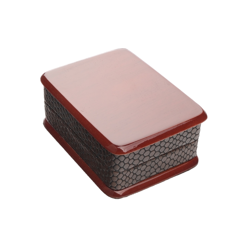 Belgi - Ahşap Deri Kaplama Mini Set Kutusu 8x11cm