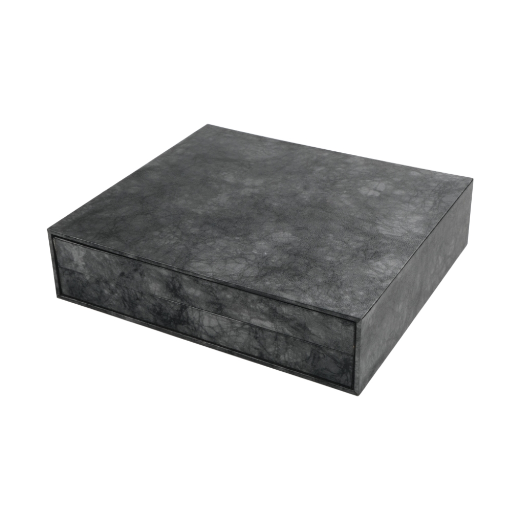 Serhat - Leather Covered Large Size Set Box 21x22