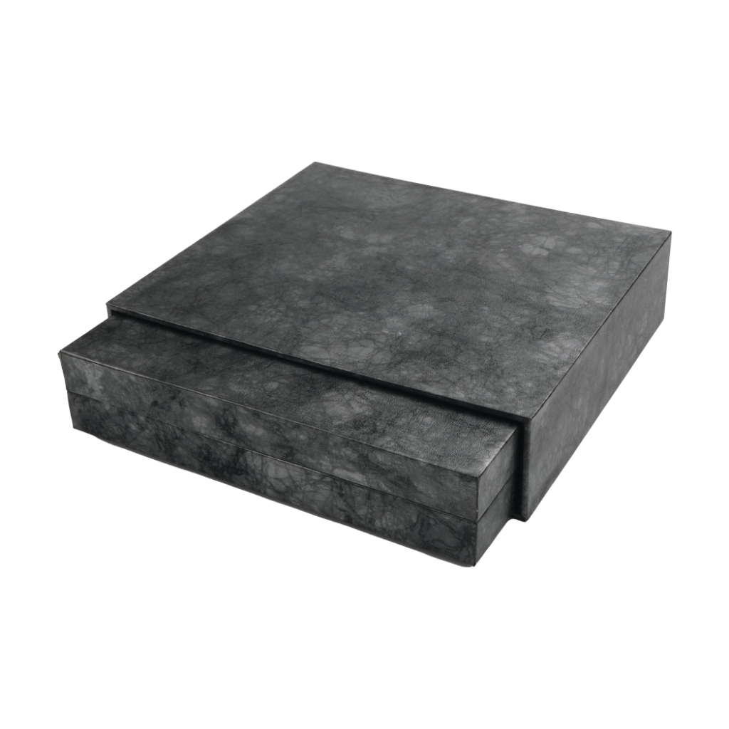 Serhat - Leather Covered Large Size Set Box 21x22